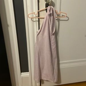 Shein halter pink and white stripe dress US 2
